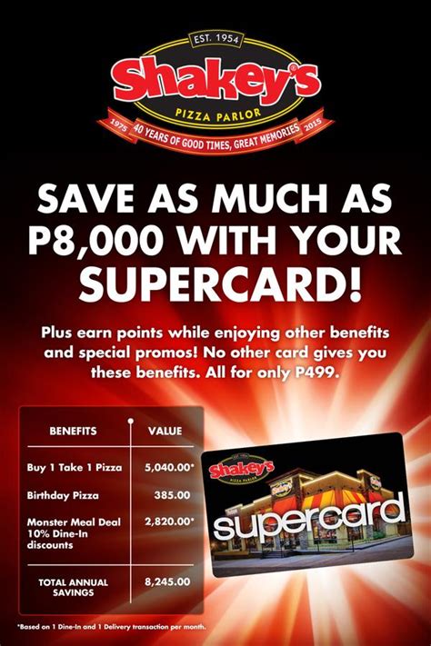 shakeys card promo|Shakey’s SuperCard Classic Promo.